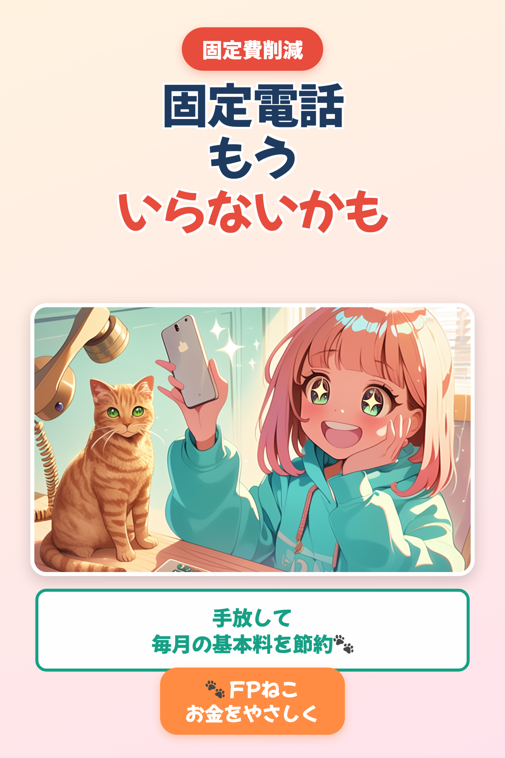 固定電話は手放してOK?|やめる前のチェックと手順【FPねこ】