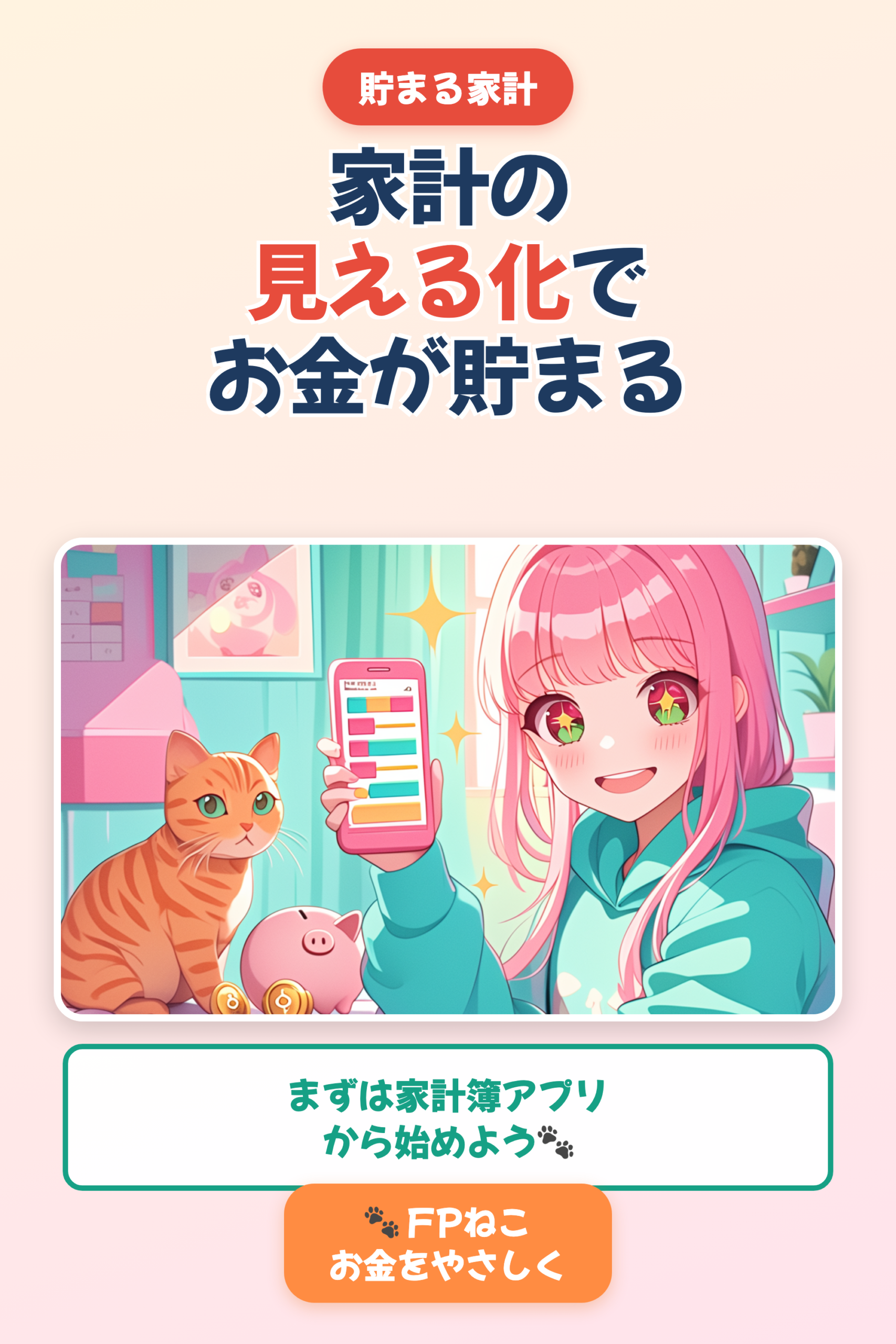 家計の見える化はマネーフォワードから|貯まる家計の第一歩【FPねこ】
