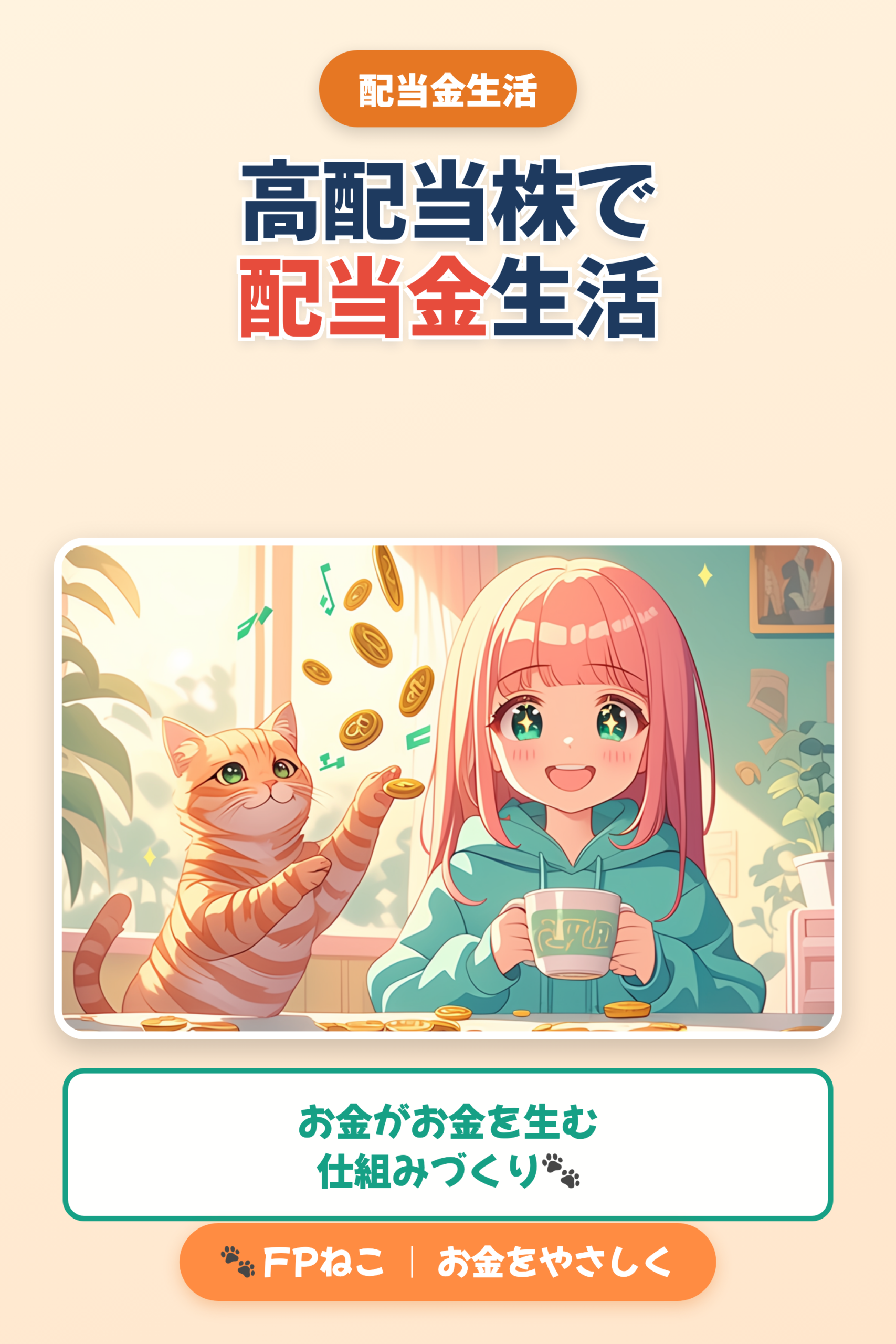 高配当株で配当金生活｜FPねこ